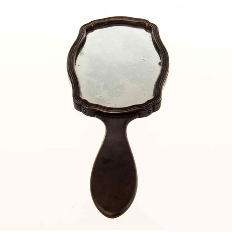 Зеркало с ручкой из серебра 800 пробы 19 века