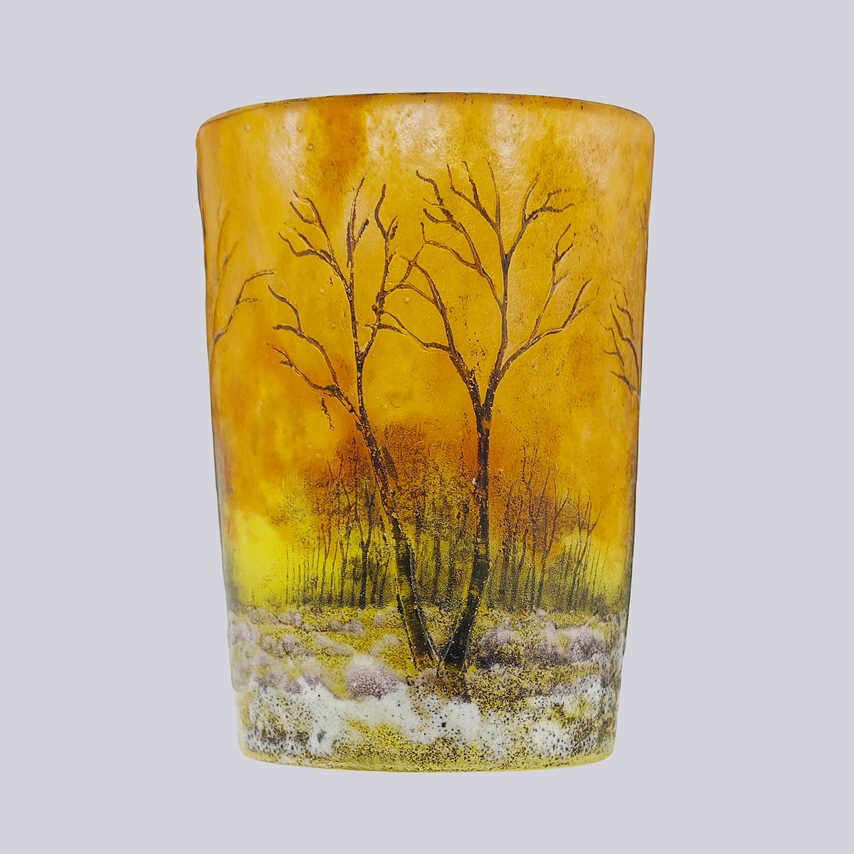 Стопка " Зимний лес" многослойное стекло фирмы Daum Nancy,