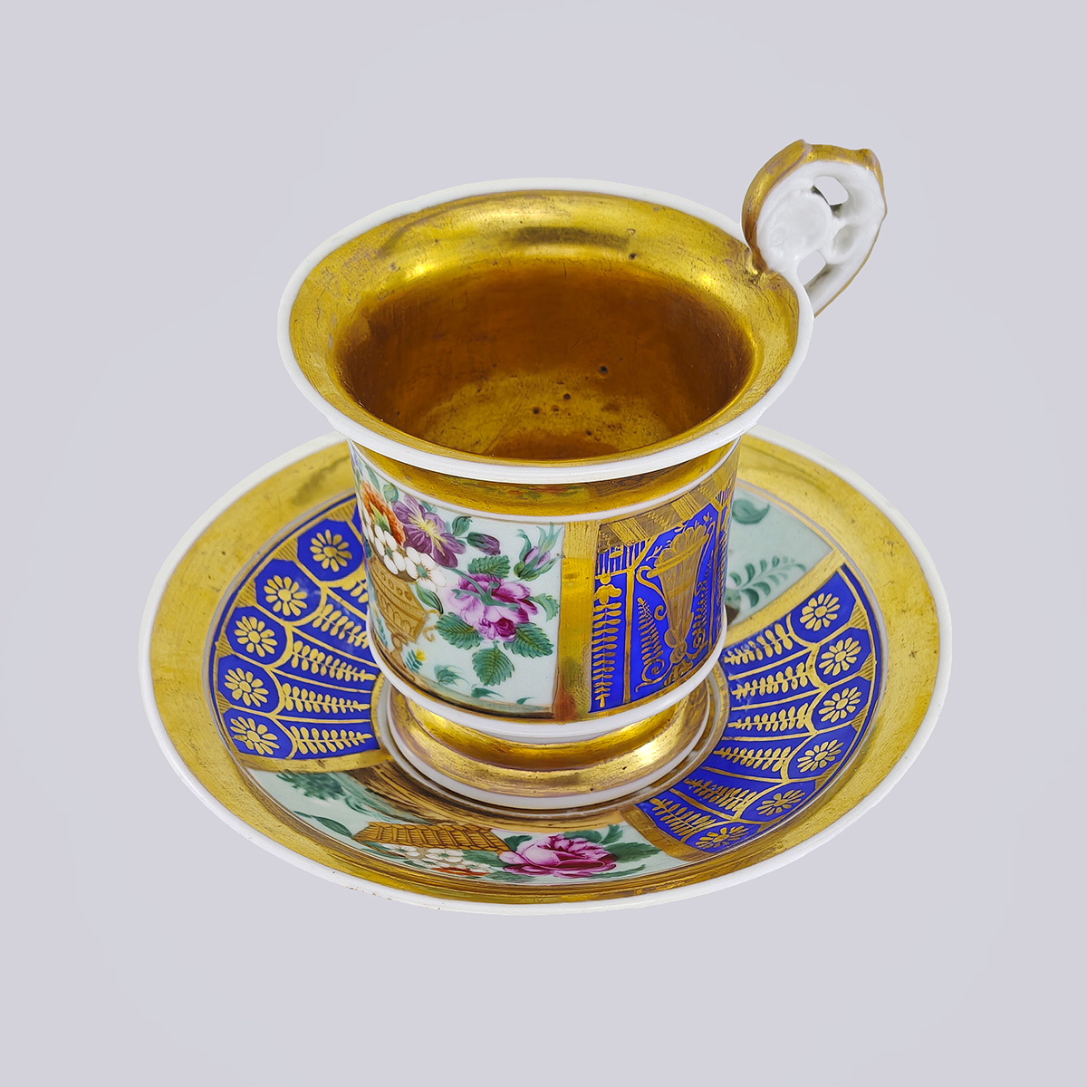 Чайная пара роспись с золочением