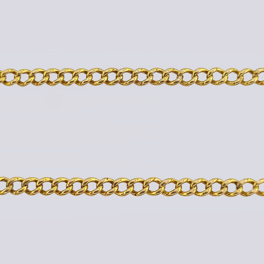 Старинная русская золотая цепь (19 век, 56 проба, 70 см)