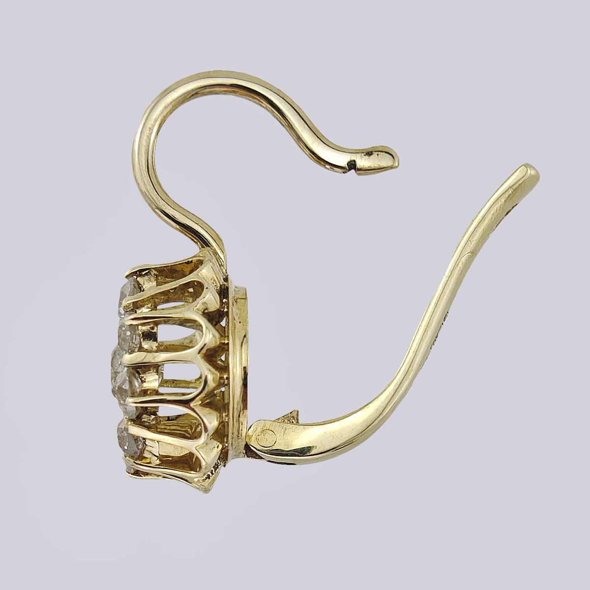 Серьги-малины из золота 585-й пробы