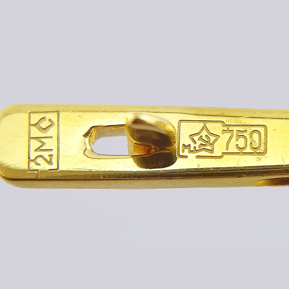Серьги-подвески с бантами из золота с якутскими бриллиантами