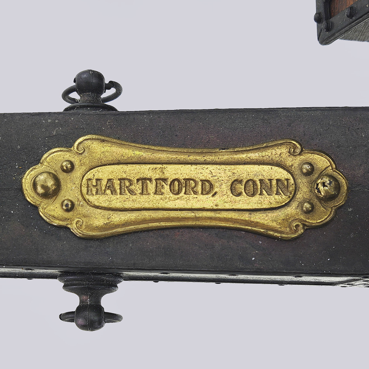 Настольное украшение  «Модель пушки-пулемета» (бронза, дерево)