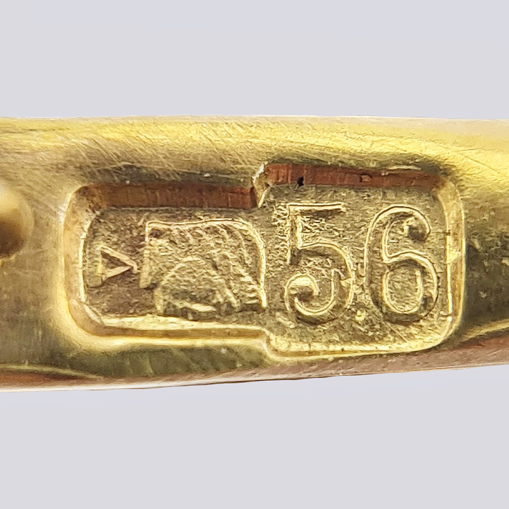 Серьги подвески с изумрудами и бриллиантами из золота 56 пробы 19 века