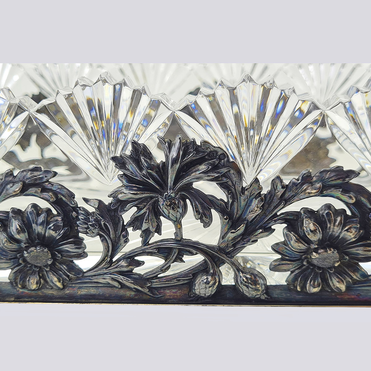 Ваза для фруктов хрусталь серебро 84 в стиле модерн 