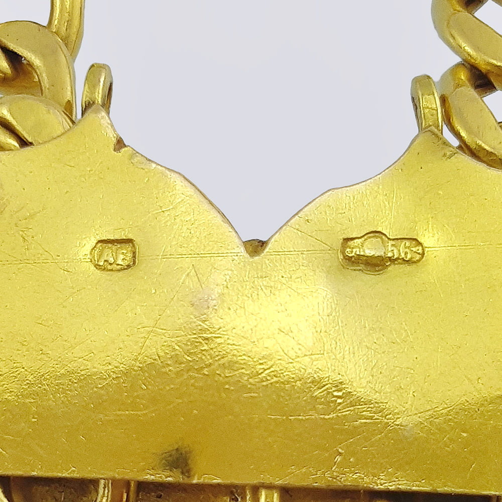 Антикварный русский золотой браслет с подвесками виде кисточек